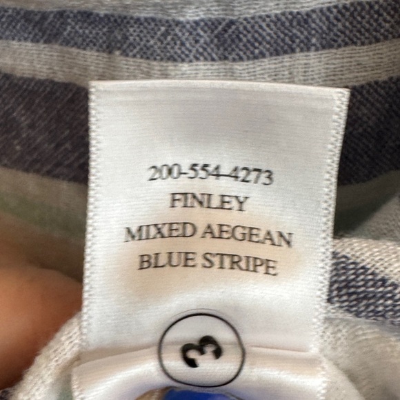 Rails Finley Shirt in Mixed Aegean Blue Stripe, Size XS - Picture 11 of 12